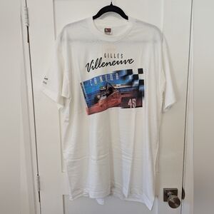 Vintage Dead Stock NWT Gilles Villeneuve 1997 Grand Prix Single Stitch Tee-Shirt